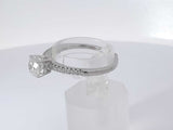 .90 Cttw Diamond 14k White Gold Ring 2.7 Grams Size 9 Aa0525sxzsa
