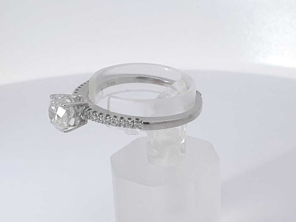.90 Cttw Diamond 14k White Gold Ring 2.7 Grams Size 9 Aa0525sxzsa