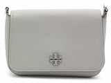 Tory Burch Pebbled Leather Thea Flap Crossbody Gray Aa0926rzsa