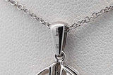2.04cttw Lab Grown Pear Shaped Diamond Pendant Necklace 14k White Gold Eb326eorsa
