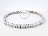 10.08 Cttw Princess-cut Diamond & 14k White Gold Square-link Tennis Bracelet 24.4 Grams 8 Inch Fw0726rxzdu