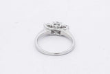 0.8cttw Diamond Ring In 14k White Gold & Platinum 3.2 Grams Size 4.5 Eb0526ixzsa