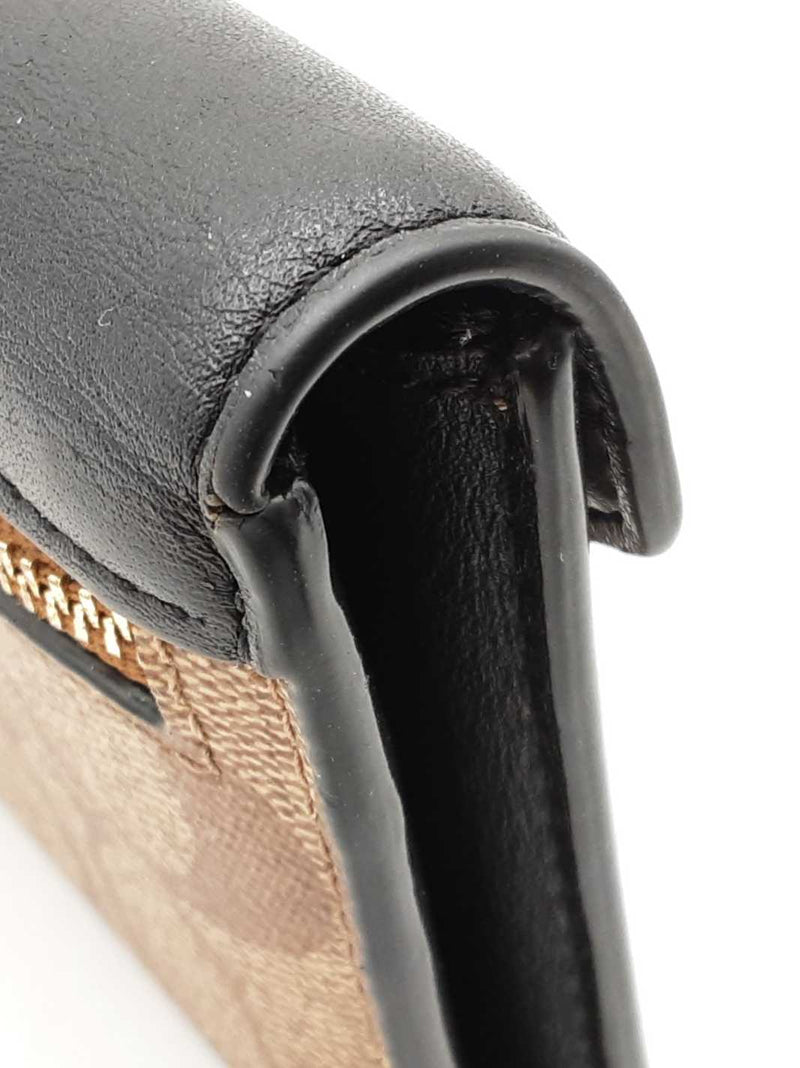 Coach Slim Envelope Wallet In Signature Coated Canvas & Black Leather Fw0925wzdu