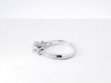 1.22 Cttw Three-stone Cathedral Ring In 14k White Gold 4 Grams Size 7.75 Fw0526lwxzdu