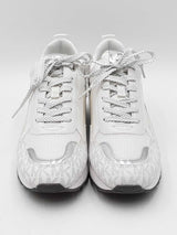 Michael Kors Wilma Trainers In Optic White Tech Canvas Size 8 Fw0126ordu