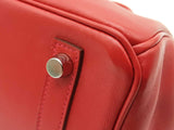 Hermes Birkin 25 Rouge Tomate Red Box Calf Palladium Handbag Do0925lxzxzde