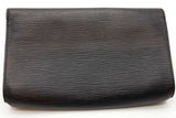 Louis Vuitton Black Epi Leather Clutch Eb0326wrxde