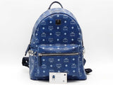 Mcm Monogram Stark Backpack Blue Aa0826wzxsa