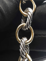 David Yurman 18k Gold & Sterling Silver Cable Necklace 88.6g 16 Inch Fw126rxzxdu