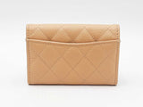 Chanel Classic Flap Card Holder In Beige Quilted Caviar Leather Fw0925wzxdu
