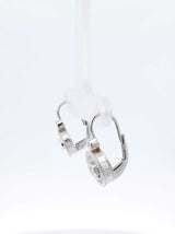 0.32 Cttw Diamond & 14k White Gold Halo Drop Earrings 4.3 Grams Fw0826ocrdu