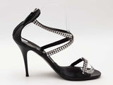 Giuseppe Zanotti Leather Crystal Embellished Sandals Black Size 37.5 Aa0626crsa