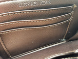 Michael Kors Logo Bronze Metallic Patent Leather Wristlet Wallet Do0826oode