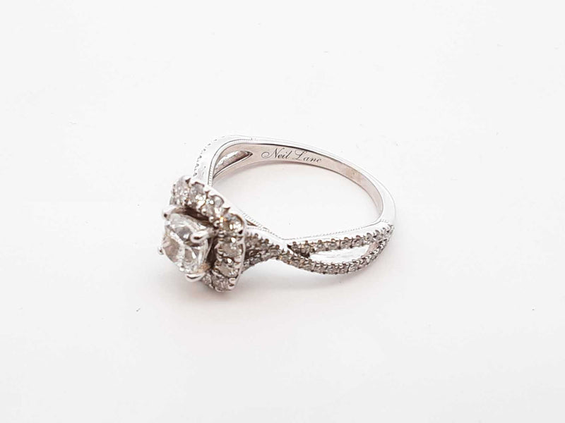 Neil Lane 1.7 Cttw Diamond & 14k White Gold Ring 4.7 Grams Size 8 Fw0425lrzxdu