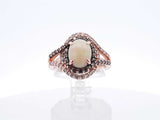 Le Vian Opal & Diamond 14k Strawberry Gold Ring 5.1 Grams Size 7 Fw0225wxzdu