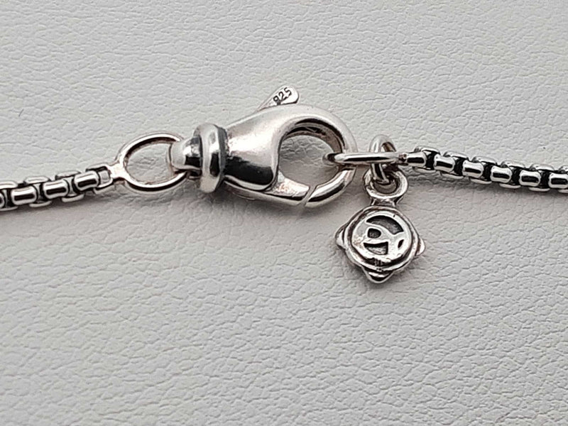 David Yurman Sterling Silver Onyx & Diamond Albion Necklace 17 Inch Fw0525lxzdu