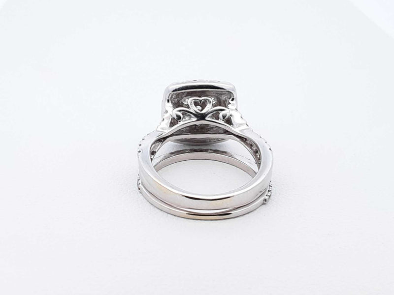 1.98 Cttw Diamond & 14k White Gold Bridal Set 6 Grams Size 5 Fw0125lzxdu