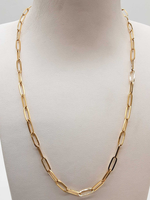 18k Yellow Gold 3.7g Link Chain 17.5 In Do0525oxzde