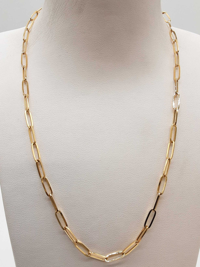 18k Yellow Gold 3.7g Link Chain 17.5 In Do0525oxzde