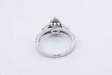 0.6cttw Diamond Ring In 14k White Gold 3.6 Grams Size 4.75 Eb0626prxdu