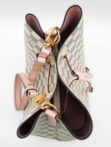 Louis Vuitton Neonoe Damier Azur Rose Ballerine Bucket Bag Do0526lwcede