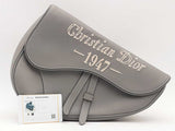Christian Dior Grained Calfskin Mens Signature 1947 Saddle Gray Aa1125izxsa