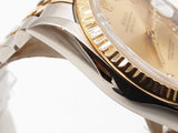 Rolex 16233 36 Datejust Gold Dial Fluted Bezel Two Tone Steel Watch Do0226pxzxde