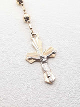 14k Yellow Gold Rosary-style Mary & Crucifix Necklace 5.4g 17 Inch Fw0826wszdu