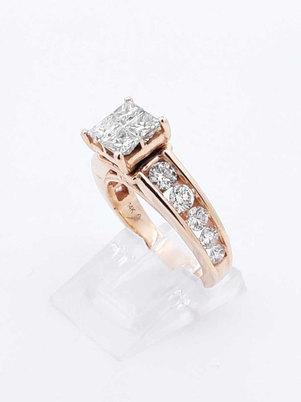 1.66 Cttw Diamond & 14k Yellow Gold Engagement Ring 7.4 Grams Size 6 Fwlzxzdu