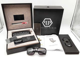 Philipp Plein Spp008 Legacy Black Frames Gray Lens Sunglasses Do0725cxde
