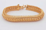 22k Yellow Gold Woven Floral Design Bracelet 30 Grams 6 Inch Eb0726wwxzsa