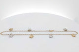 14k Yellow & White Gold Butterfly Charm Bracelet 4.2 Grams 12 Inch Eb0926wwxsa
