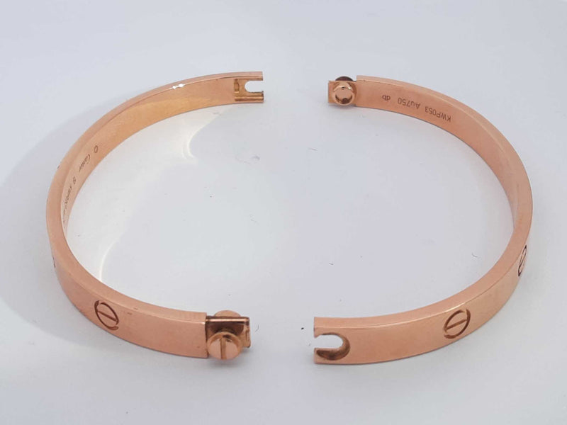 18k Rose Gold Cartier Love Bracelet 35 Grams Size 19 Aa0525lizxsa