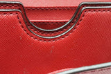 Michael Kors Red Saffiano Leather Envelope Crossbody Wallet Eb0925oxsa