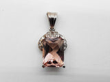 Peach Pink Tourmaline 14k White Gold 5.3g Pendant Do0126orxde