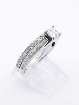 0.71 Cttw Diamond & 14k White Gold Bridal Set 5.4 Grams Size 8 Fw0725wrxdu