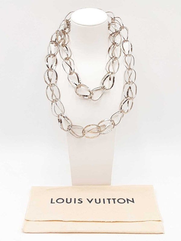 Louis Vuitton Sautoir Infinivi Silver-tone Necklace 42 Inch Fw0625lrzdu