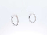 1.0 Cttw Champagne Diamond & 18k White Gold Hoop Earrings 2.2 Grams Fw0826orrdu
