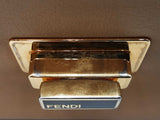 Fendi Pequin Claudia Shoulder Bag In Embossed Tan Leather Fw0925lordu