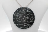 Tiffany & Co. Notes Black Disc Pendant Necklace 8.6 Grams 17 Inch Eb0926lxzsa