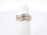 0.36 Cttw Diamond & 18k Gold Stacking Wave Rings 8.8 Gram Size 4.75 Fw00726crzdu