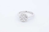 18k White Gold Diamond Cluster Ring 4.3 Grams Size 5 Eb0526rrxde