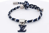 Louis Vuitton Braided Leather Friendship Charm Bracelet Eb0526exsa