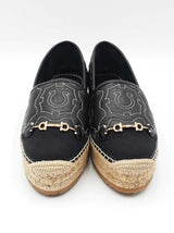 Salvatore Ferragamo Kim Gal Gancini Embroidered Espadrilles Size 8 Fw0926loxdu