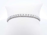 9.68 Cttw Lab-grown Diamond & Silver Tennis Bracelet 9.7 Gram 7 In. Fw0425lwrxdu