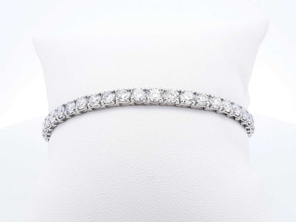 9.68 Cttw Lab-grown Diamond & Silver Tennis Bracelet 9.7 Gram 7 In. Fw0425lwrxdu