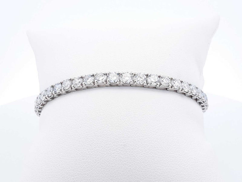 9.68 Cttw Lab-grown Diamond & Silver Tennis Bracelet 9.7 Gram 7 In. Fw0425lwrxdu