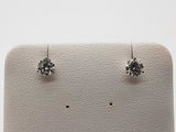 0.98 Cttw Lab Grown Diamonds 14k White Gold 0.7g Stud Earrings Do0726orxde