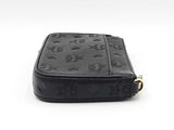 Mcm Aren Mini Crossbody Pouch In Black Monogram Embossed Leather Fw1125crdu