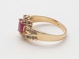 Ruby 14k Yellow Gold 3.7g Swirl Ring Size 7 Do0626oxzde